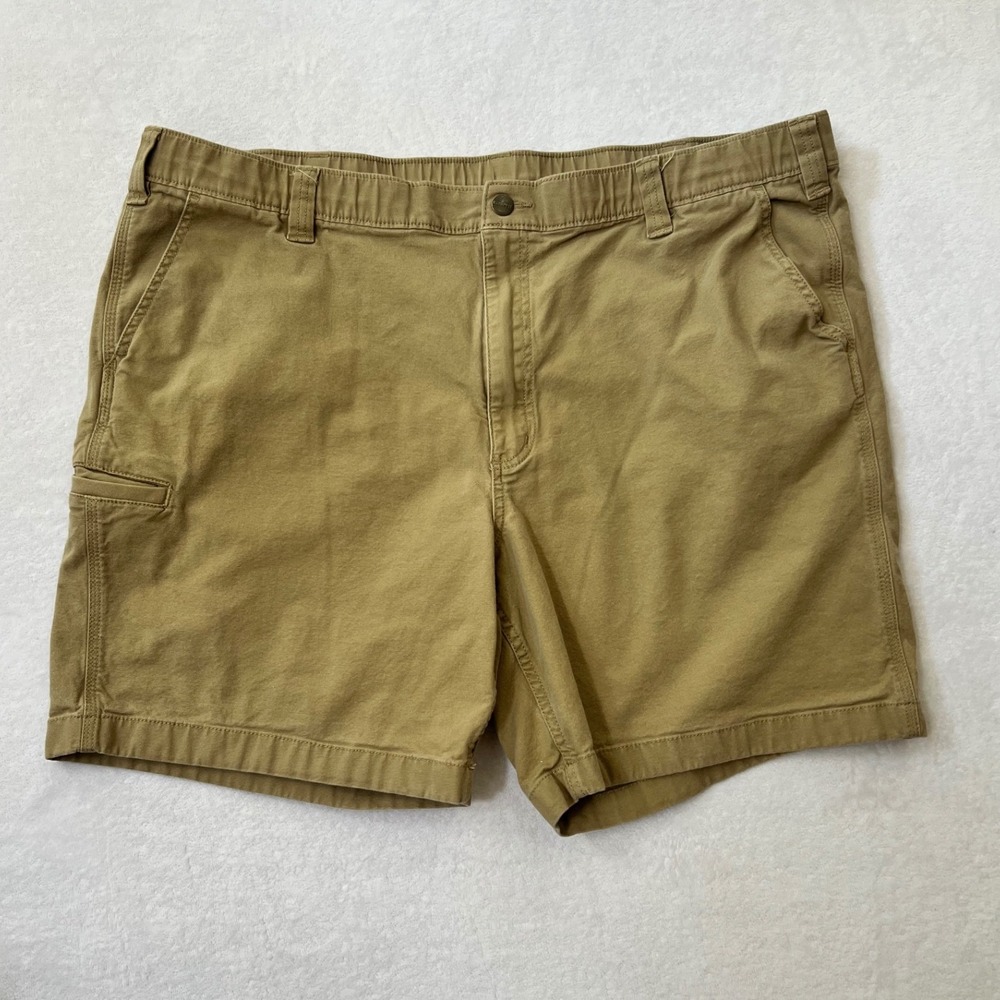 Carhartt Canvas Work Shorts Khaki Rugged Flex Relaxed Fit BS5841-M Size 42